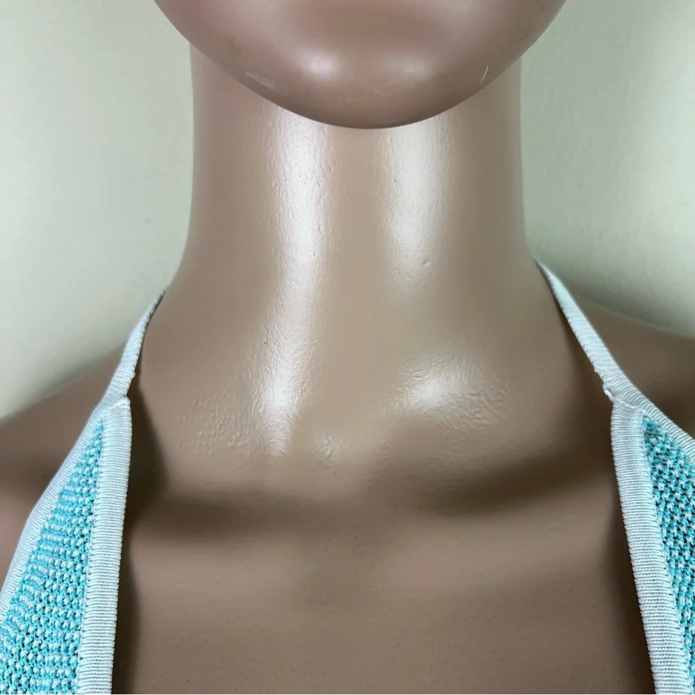 BARDOT BLUE HALTER NECK BODYSUIT - Picture 4 of 7